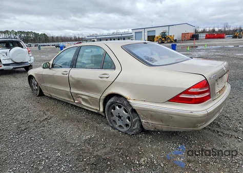 2001 Mercedes-Benz S 430 z USA, uszkodzony, nr VIN WDBNG70JX1A171285